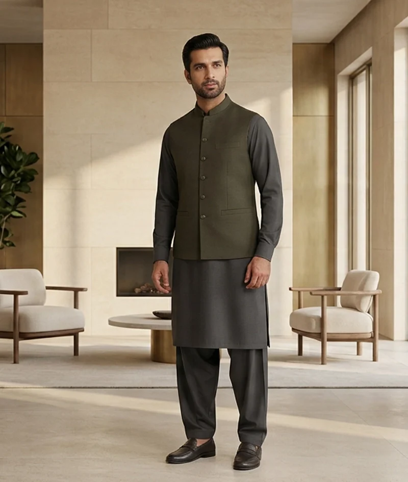 Waistcoat with Kurta Shalwar